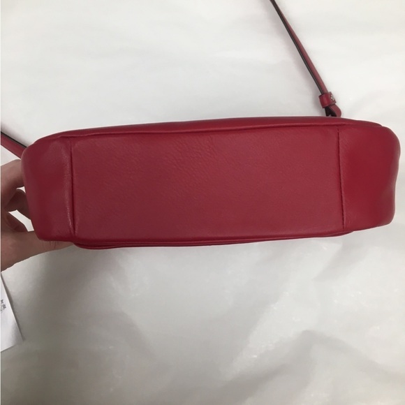 Coach Taylor Mini Flap Crossbody Berry Red Leather Purse - Picture 10 of 16